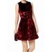 Rachel Rachel Roy NEW Red Womens Size 6 Crushed-Velvet Sheath Dress