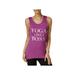 gaiam women's graphic active crewneck tank top - yoga shirt for women - purple wine heather, small