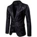 Fashion Mens Suit Blazer Casual Slim Fit One Button Tuxedo Formal Suit Coat Jacket Top Hot Sale