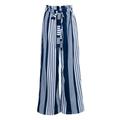 ZIYIXIN Women's Striped Wide Leg Trousers High Waist Fashion Long Pants