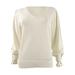 Lauren Ralph Lauren Women's Petite Buttoned-Cuff Long-Sleeve Sweater (PM, Cream)