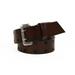 Men's Double Prong Belt, 2 Holes Leather Jeans Belt for Men for Father's Day Gift to Dad Grandpa, Brown, 43.3"-45.4"