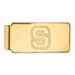 Solid 10k Yellow Gold Official North Carolina State University Slim Business Credit Card Holder Money Clip - 53mm x 24mm