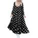 ZANZEA Womens Dresses Polka Dots Leopard Muslim Abaya Kaftan Polka Dots Floral Printed Maxi Dress