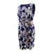 Tommy Hilfiger Women's Embellished Wrap Dress (14, Navy Multi)
