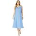 Jessica London Women's Plus Size Linen Fit & Flare Dress