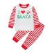 JANDELChildren Clothing Christmas Family Parent-child Suit Printing Home Service Cotton Soft Two-piece Pajamas, S Children