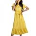 SweetCandy Summer Dress Women Short sleeve Casual Dresses O Neck Midi Dress Female Length Sundress For Lady