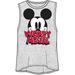 Disney Junior Fashion Tank Top Big Eyes Mickey Mouse Gray M