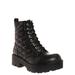 Lace Up Combat Bootie - Fashion Military Threaded Lug Sole Ankle Boots