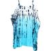 HAPPY BAY Women's Spiral Hand Tie Dyed Cold Off Shoulder With Pom Poms Cover Up
