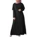 ZANZEA Maxi Dresses for Women Full Sleeve Muslim Loose Ruffle Casual Maxi Dress