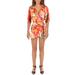 Marciano Womens Floral Print V-Neck Casual Dress