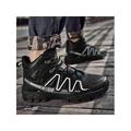 Avamo Mens Leather Steel Toe Cap Safety Work Boots Trainers Lace Up Shoes-Slip Resistant Industrial Construction Shoes