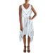 Hope & Harlow Womens Chevron V-Neck Midi Dress