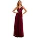 Ever-Pretty Women Elegant Lace Applique A-line Prom Dresses for Women 0930 Burgundy US16