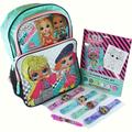 LOL Surprise 16 Inch Backpack with Coloring Paint Set and 4 pcs Light-up Snap Bracelets and 6-Color Pen Bundle LOL Backpacks for Girls LOL OMG LOL Remix