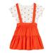 Wonder Nation Baby & Toddler Girl Top and Pinafore Dress, 2 Piece Set, 12 Months-5T