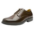 Bruno Marc Men Classic Oxford Shoes Business Dress Shoes for Men Lace Up Leather Shoes Downing-02 Dark/Brown Size 10