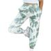 Aunavey Women Tie Dye Sweatpants Drawstring Waist Pocket Active Pants Casual Sport Fitness Active Pants Trousers