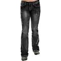 Plus Size Women's Embroidered Jeans Casual Baggy Low Rise Denim Pants Trousers