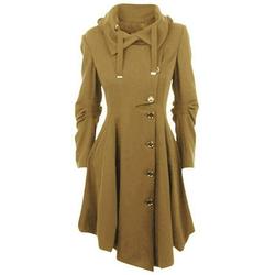 Bescita Women Faux Wool Warm Slim Coat Jacket Thick-Parka Overcoat Long Winter Outwear