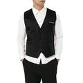 Lars Amadeus Men's Slim Fit Suit Vest Business Formal Dress Waistcoat Vests
