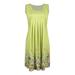 Tetyseysh Women Summer Sleeveless Boho Beach Sundress Floral Dress Plus Size