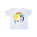 Inktastic I'm 5- Fifth Birthday Sun Rainbow Toddler Short Sleeve T-Shirt Unisex