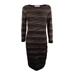 Calvin Klein Women's Metallic Mini-Striped Sweater Dress