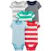 Carter's Baby Boys Infants 5 Pack Cotton Striped Bodysuits Set Onesies Size 3 Months
