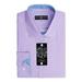 SOCIETY OF THREADS Mens Purple Polka Dot Collared Slim Fit Dress Shirt L 16/16.5- 34/35