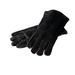 Leather Gloves - Durable Brushed Black Leather Gloves for Cast Iron Heat Protection, New MicroFleece Genuine PU Driving Black Warm Nokona Womens ALHHNS85 Accessory.., By Lodge