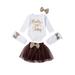 Luiryare Infant Baby Girl Halloween Thanksgiving Romper Tulle Dress Outfits Clothes