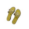 Woobling Women Summer Fashion Transparent Rivet Solid Color Casual Flat Shoes