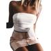 Women High Waist Pu Leather Mini Skirt Plain Flared Short