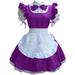 MIARHB Plus Size Skirt Floral Print the Dress Lingerie Maid Cosplay Costume Women Headwear Apron Fake Collar Bowknot Dress