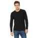 The Bella + Canvas Unisex Jersey Long-Sleeve T-Shirt - SOLID BLACK SLUB - XS