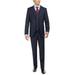 LN LUCIANO NATAZZI Men's Two Button Bird's Eye 3 Piece Modern Fit Vested Suit French Blue