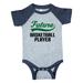 Inktastic Future Basketball Player Outfit Infant Creeper Male, Heather and Navy, Newborn