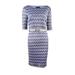 Connected Women's Metallic Chevron Lace Dress