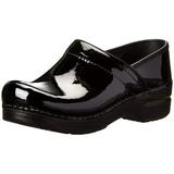 Dansko Womens Professional Leather Closed Toe Clogs, Black Patent, Size 12.0