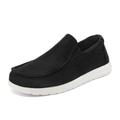 Bruno Marc Men's Comfort Canvas Slip on Casual Loafer Shoes Moccasin Walking Shoes SUNVENT-01 BLACK Size 9.5
