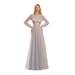 Ever-Pretty Women's See Through Sleeve Empire Waist Fit A-line Maxi Bridesmaid Dress 00317 Pink US8