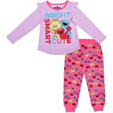 Sesame Street Jogger Set for Girls, Baby to Toddler Long Sleeve Tee and Jog Pants Set