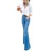 LAPA Women's Bell Bottom Bootcut High Waist Fitted Denim Flare Jeans Pants