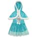 Disney Frozen Queen Elsa Toddler Girls Costume Cosplay Dress with Hooded Cape 2T