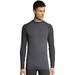 Hanes Men's Space Dye 4-Way Stretch Thermal Crewneck COLOR Asphalt/Asphalt Space Dye SIZE 2X LARGE