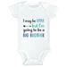 Funny Newborn Boys Onesie â€œI May Be Little But Im Going To Be A Big Brother" Toddler Shirt - Funny Threadz Kids 18 Months, White