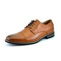 Bruno Marc Men's Classic Oxford Shoes Casual Business Walking Shoes for Men Modern Lace Up formal Dress Shoes Prince-6 Brown Size 14